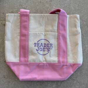 Trader Joe’s Mini Canvas Tote Bag | Pastel Pink